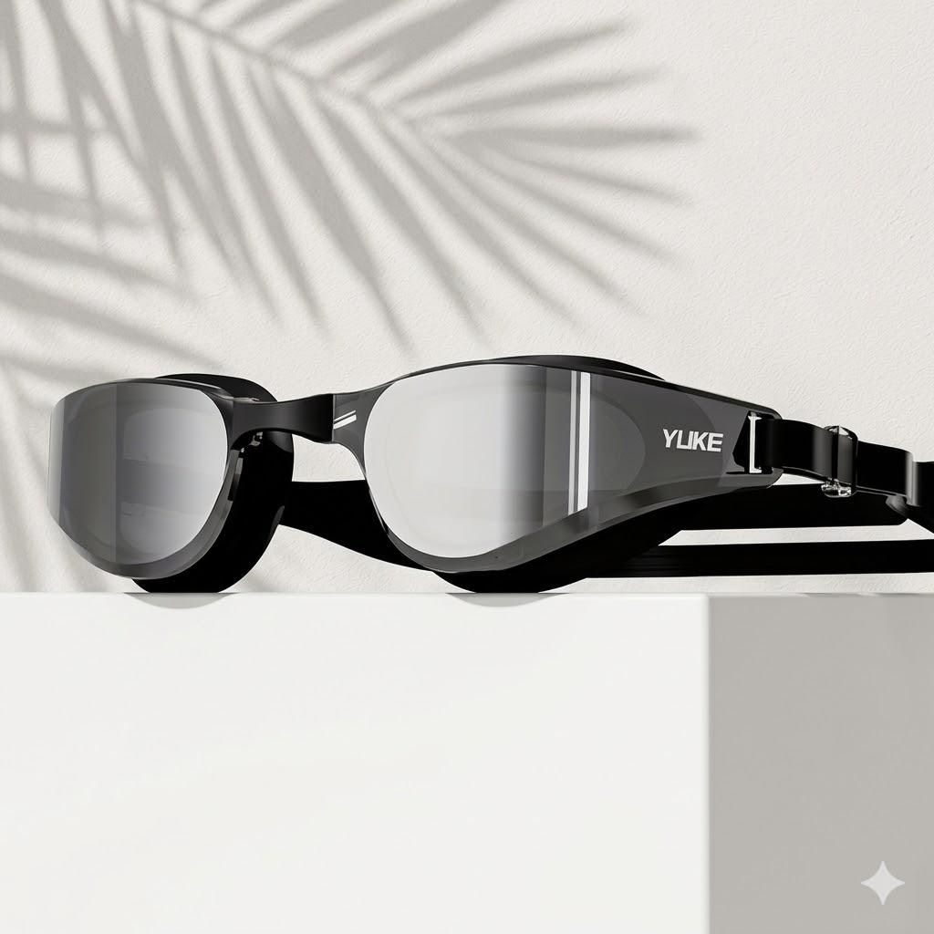 Profi Schwimmbrille Anti-Beschlag Verspiegelt UV-Schutz Produktbild 