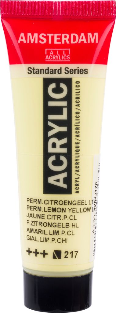 Amsterdam Standard Series Acrylfarbe Tube 20 ml Permanentzitronengelb Hell 217