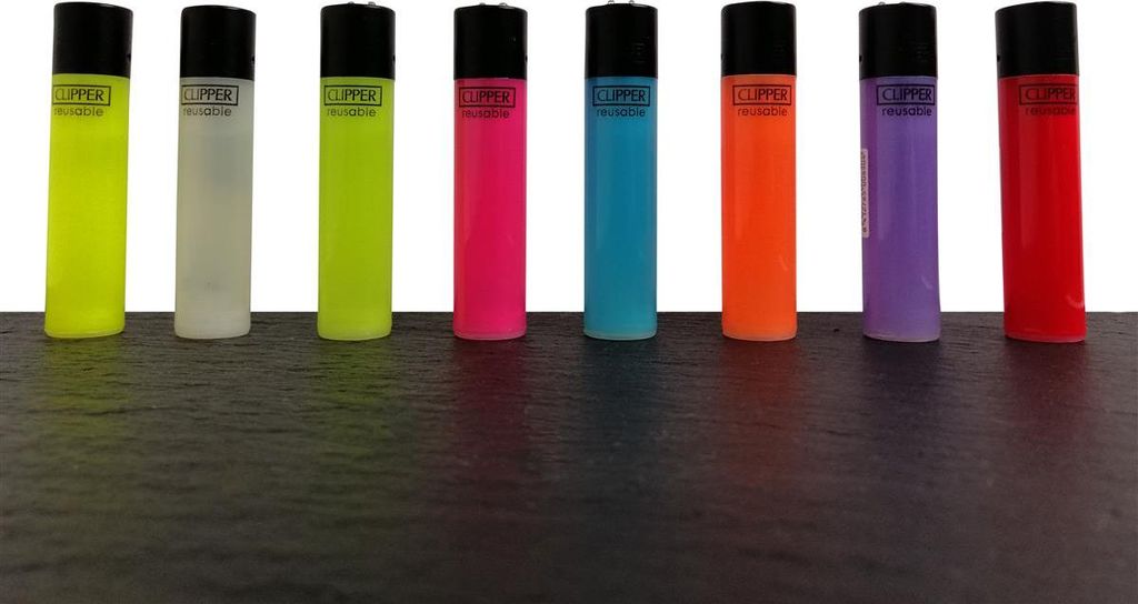 Clipper Feuerzeuge 8er Set: Translucent Assorted Produktbild 