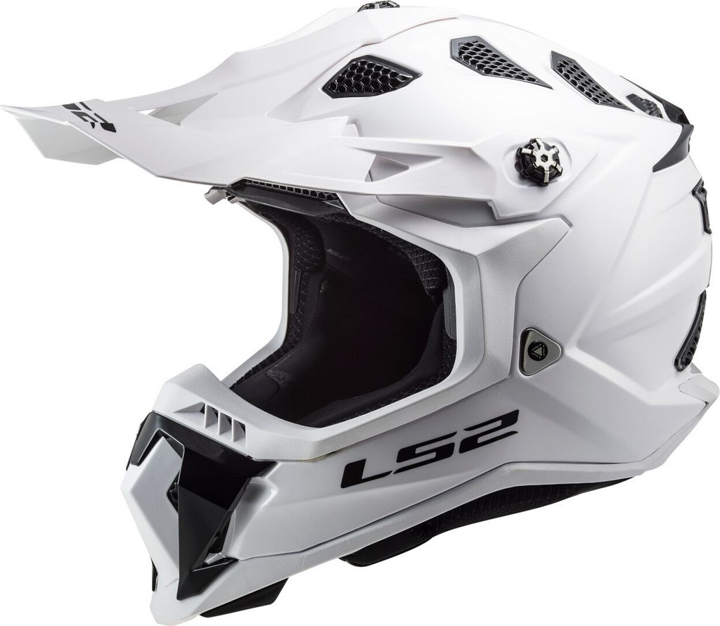 LS2 MX700 Subverter Evo II Solid Motocross Helm, weiß, 3XL (65/66)