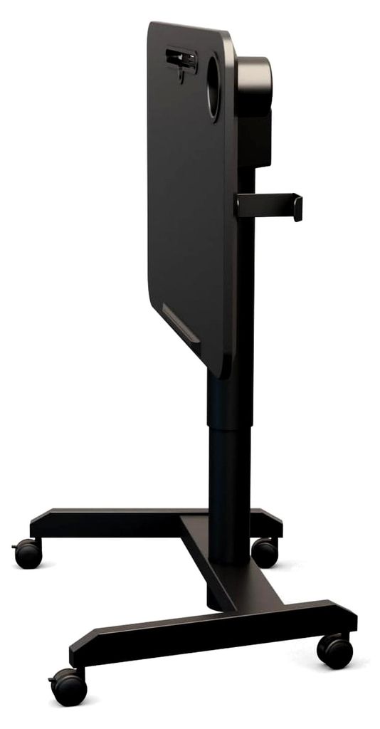 FlipDesk Schreibtisch - Druckfeder-Bedienung - Höhe 68,6-107,2 cm - Breite 50 x 70 cm - Mobiler höhenverstellbarer Arbeitstisch - Schwarz