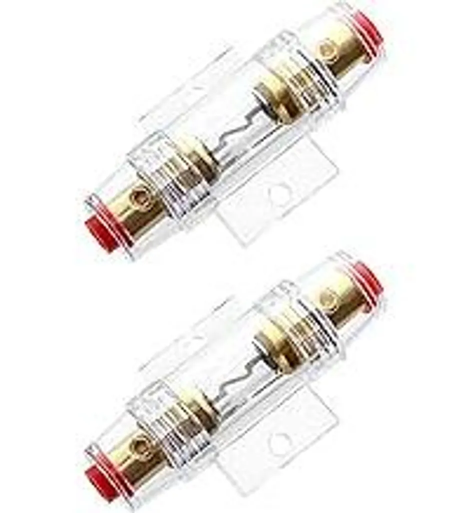 Set 2 Portafusibili in Linea AGU 60A | Ideale per Inverter e Hi-Fi Auto