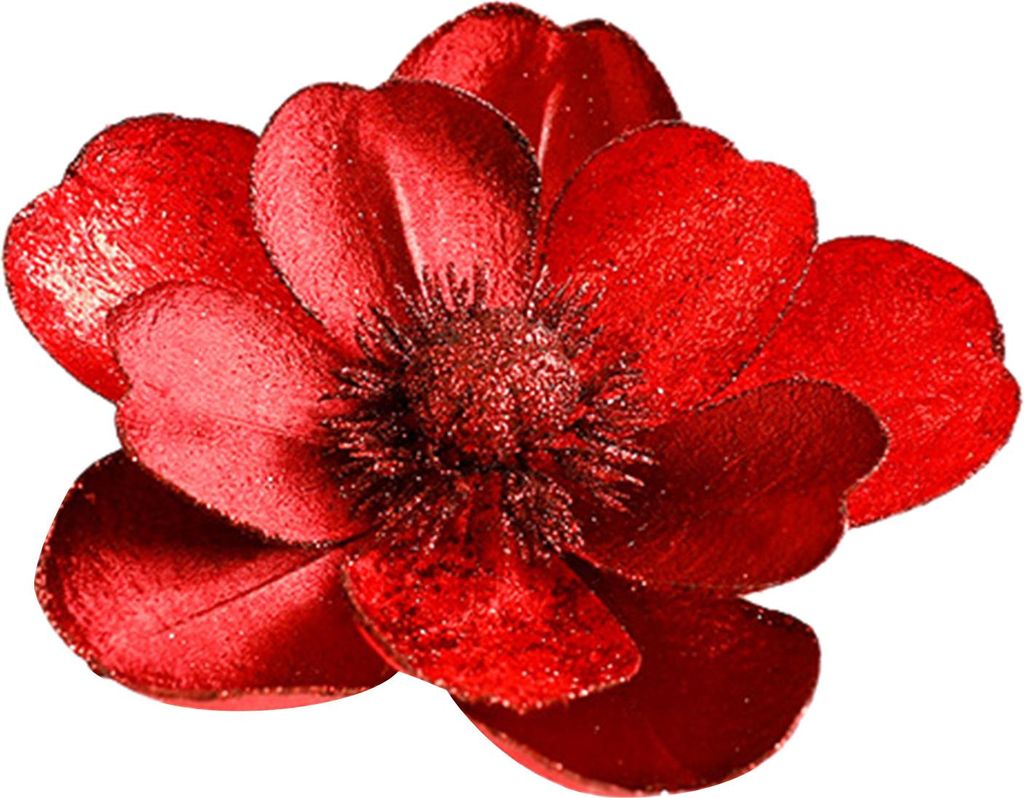 Künstliche Weihnachtssternblüten, Samtglitzernde Magnolienzweige, Blumenstecker für Weihnachten, Silvester, Partys, Hochzeiten, DIY-Bastelarbeit...