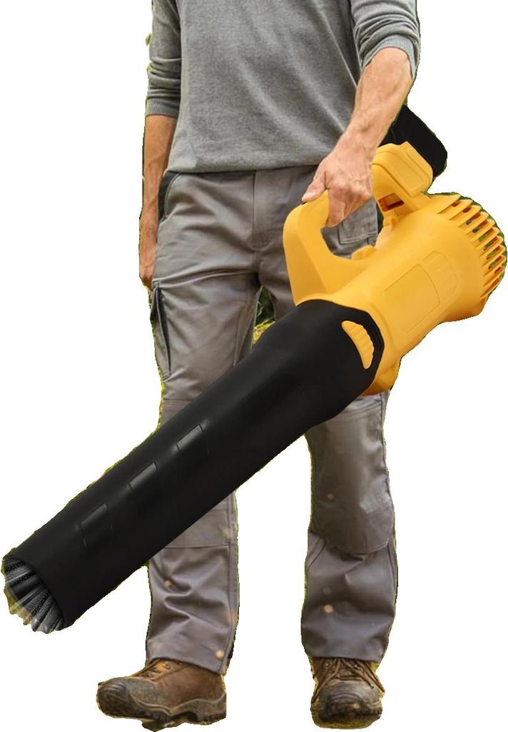 3000W kabelloser Laubbläser, 3,3 m³/min Luftausstoß, 0-200 km/h Blasgeschwindigkeit, zwei Batterien