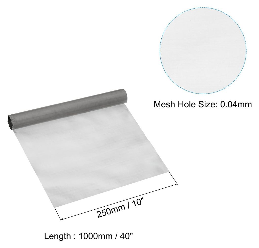 40"L x 10"W Drahtgeflecht, 350 Mesh 316L Edelstahl Lš¹ftungsfiltergitter fš¹r Fenster Sicherheitslš¹ftungsabdeckung Filtration Tierzaun