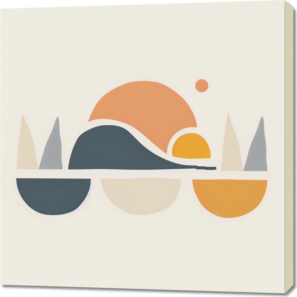 Bild 90x90cm Hügel Erhebungen