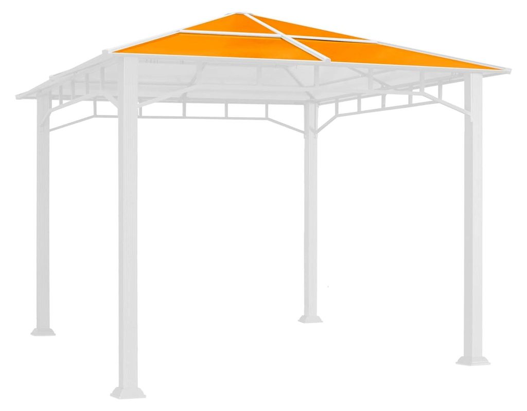 Ersatzdachplatten 3x3 m Hardtop ca. 8 mm Polycarbonatplatten für Sunset Deluxe