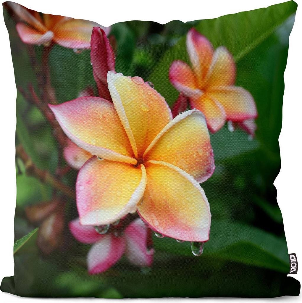 VOID Frangipani Blume Kissenbezug Kissenhülle Sofakissen Kissen Deko Outdoor-Kissen Dekokissen