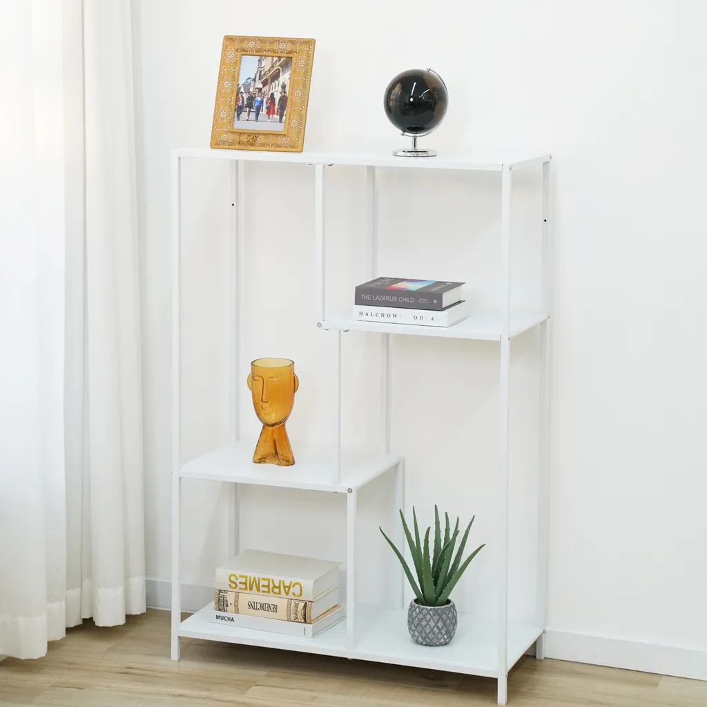 Bibliothèque Métal Blanc : Solution de Rangement Stable et Durable - 4