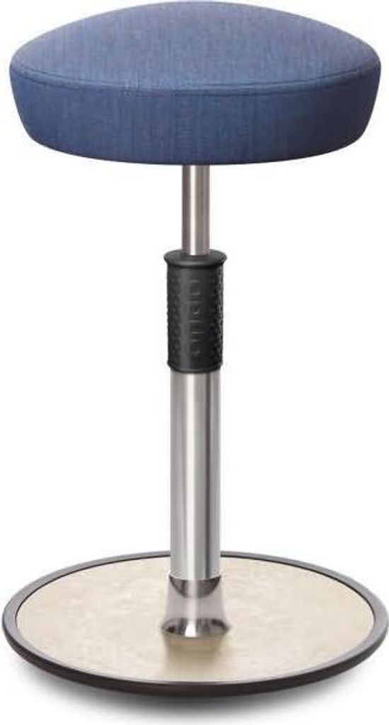 Sitz- Stehhocker Free Tall Hutsitz kvadrat Remix Jeans chrom /cremeweiß.