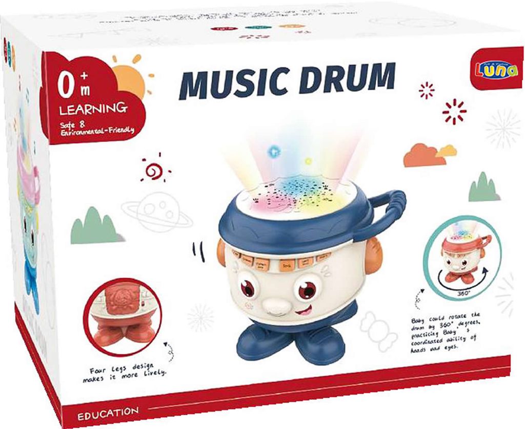 Luna Musik Trommel Baby Musikspielzeug mit Licht und Sound Produktbild 