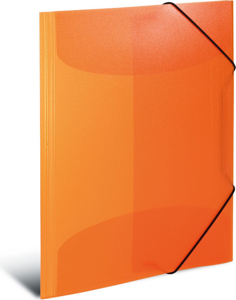 HERMA Eckspannermappe PP DIN A4 orange-transluzent Produktbild 