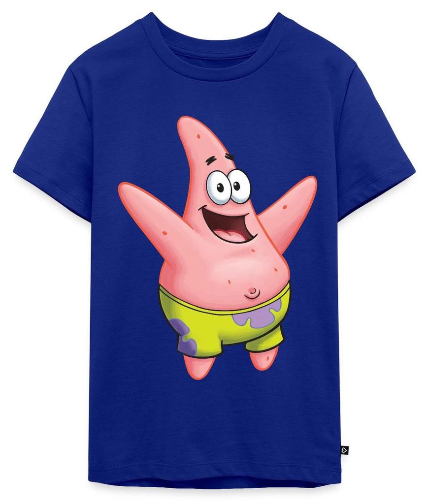 Spreadshirt Spongebob Schwammkopf Patrick Star Design Teenager Premium T-Shirt, 146/152 (10 Jahre), Royalblau