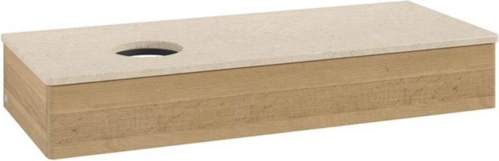 V&B Waschtischunterschrank ohne Frontstruktur, mit Beleuchtung Antao 120x19x50cm, WBP-farbe botti., honey oak