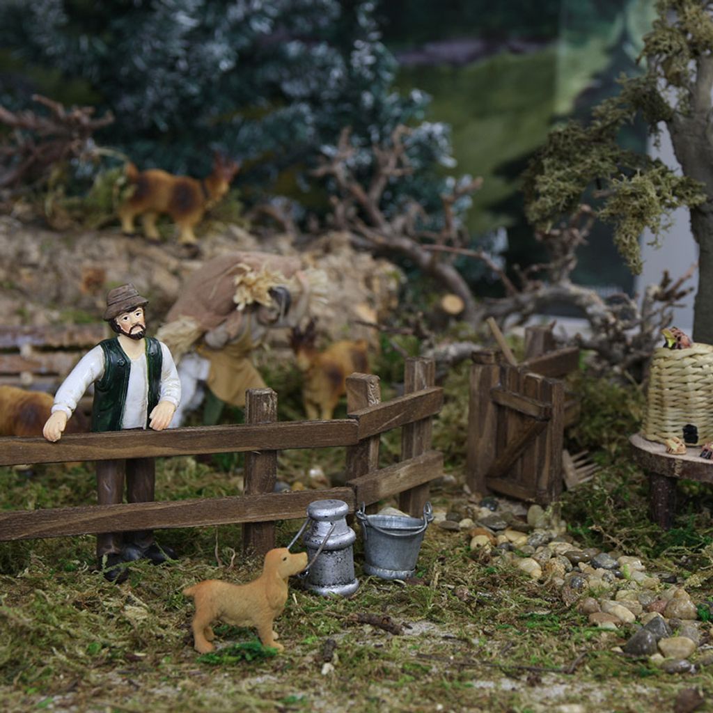 FADEDA Krippenfigur Elefant Mit Mohr - Handbemalt 8cm Für Weihnachtskrippe