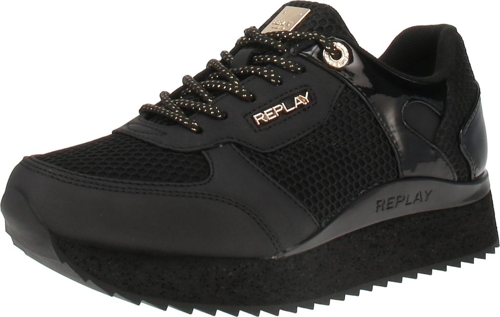 Replay Penny Simply GWS63 C0161S - Damen Sneaker - 003-Black, Größe:37 EU