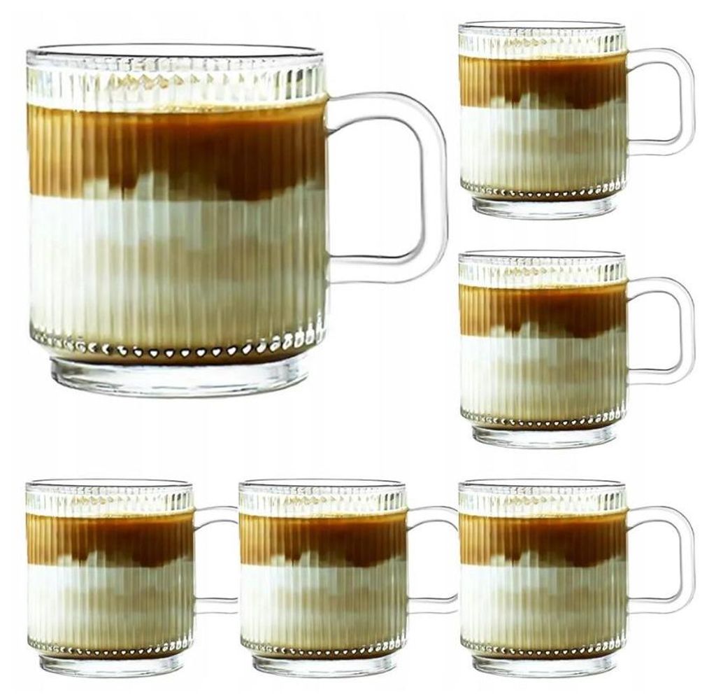 Gläser, Becher mit Henkel für Kaffee und Tee LUXITO STRIPS Produktbild 