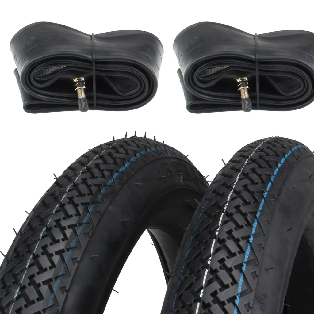 Lot de 2 pneus cyclo 2.00-17 Kenda K77 avec chambres à air renforcées