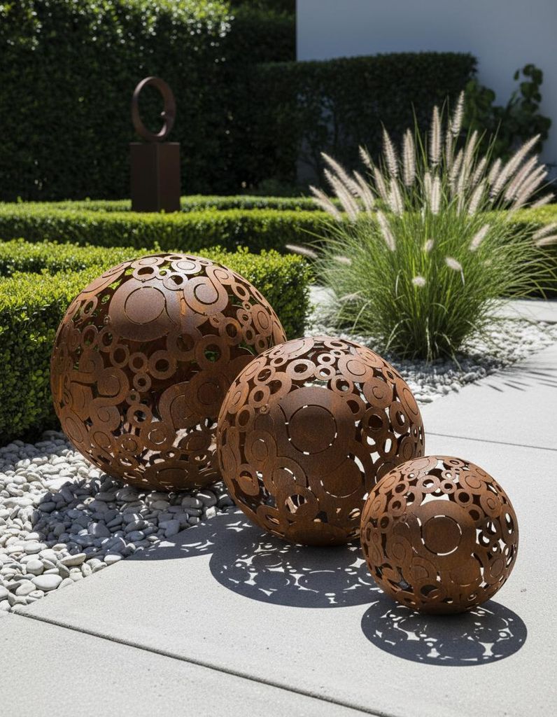 Boule métallique décorative – Infini D23cm, structure Image du produit 