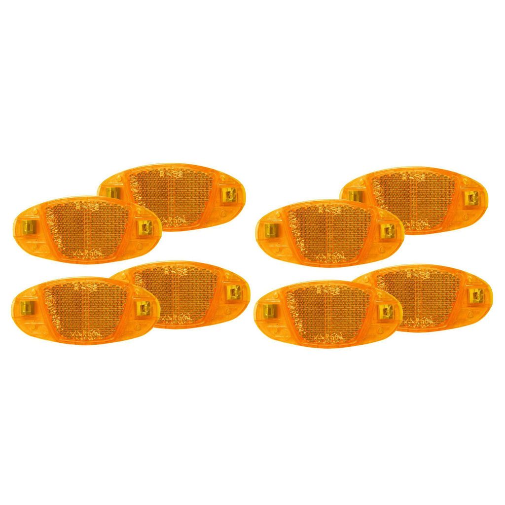8x Speichenstrahler Orange (Katzenaugen) Speichenstrahler Speichenreflektoren
