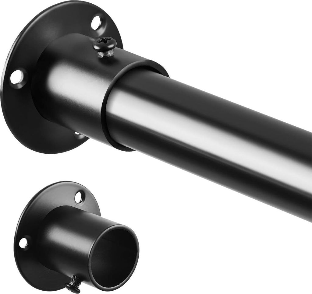 Ausziehbare Kleiderstange - Teleskopstange - 70 cm bis 163 cm - Schwarz