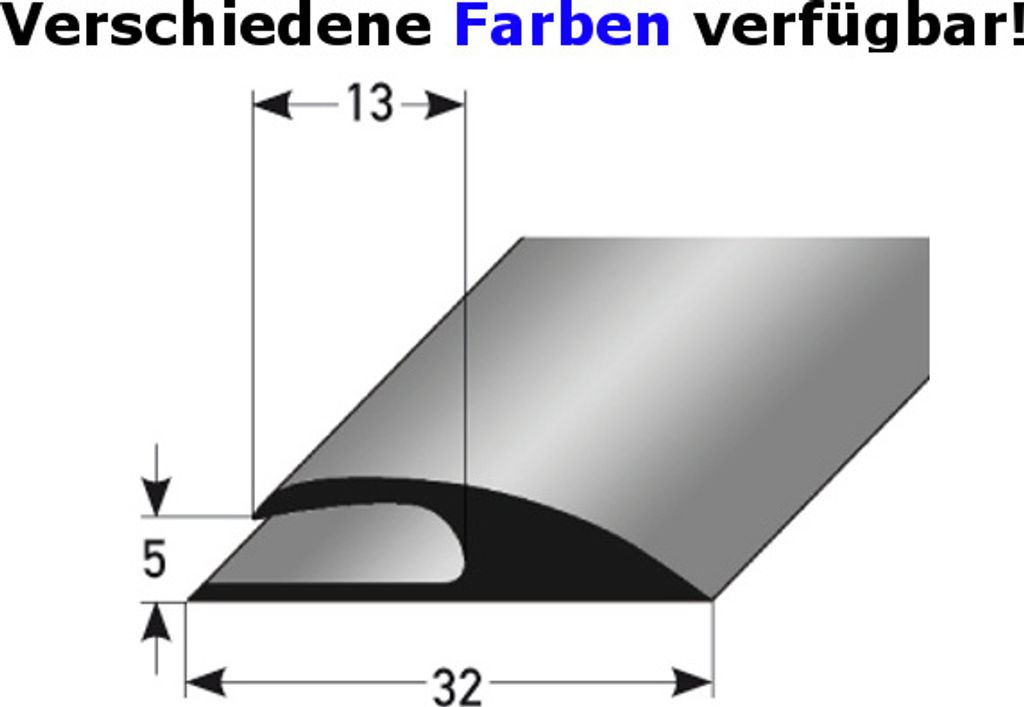 PVC-Einfassleiste "Sardoal" Einfassleiste für Designbeläge, 5 mm Einfasshöhe, aus weichem PVC, Typ 356-schwarz