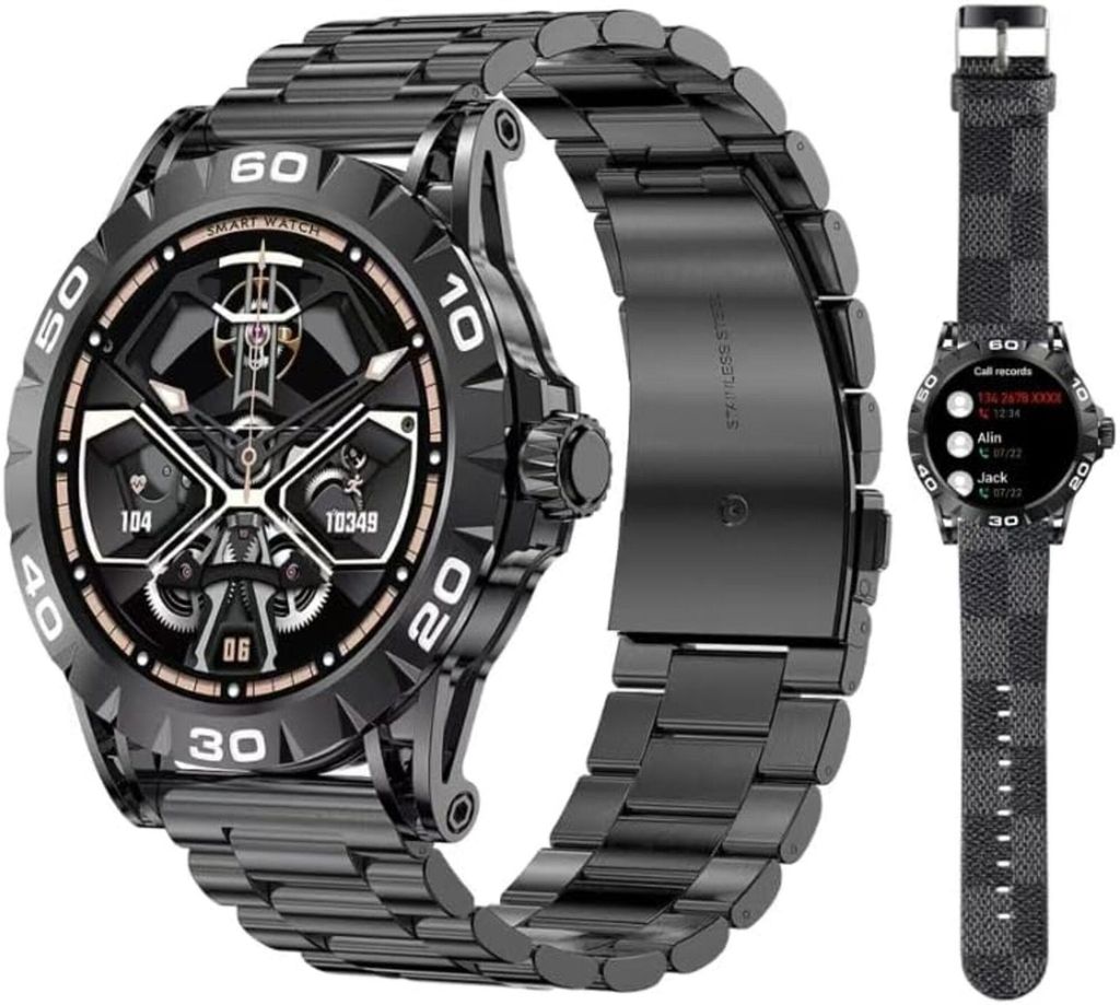 2026 Smartwatch Herren Schwarz mit HD-Display, Produktbild 