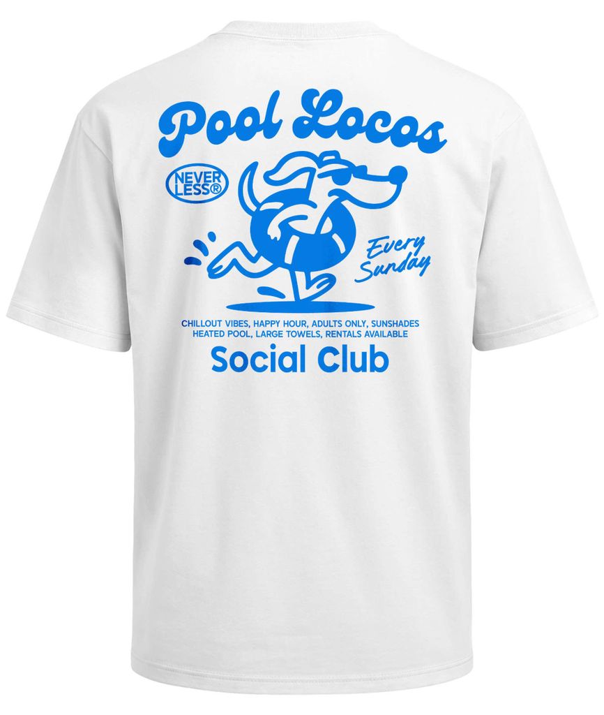 Herren T-Shirt - Pool Locos Social Club - Oversized Relaxed Fit Sommer Fashion Streetstyle Neverless