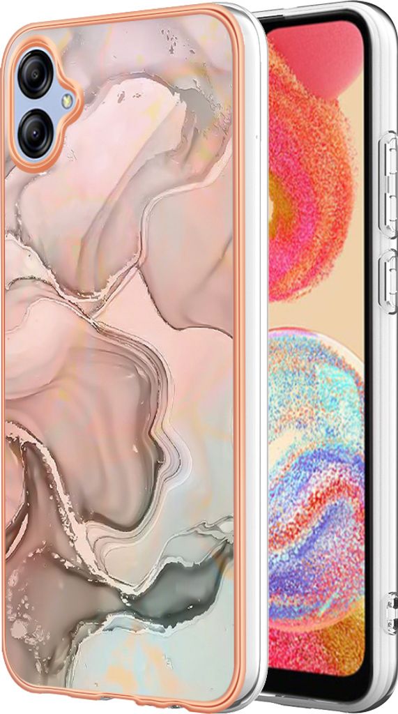 Galaxy A04E Hülle, Muster TPU Silikon Stoßdämpfer Bumper Schutzhülle für Samsung Galaxy A04E Crème