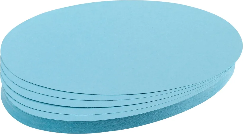 Franken 500 cartes ovales 190x110 bleu clair pour panneau de conférence