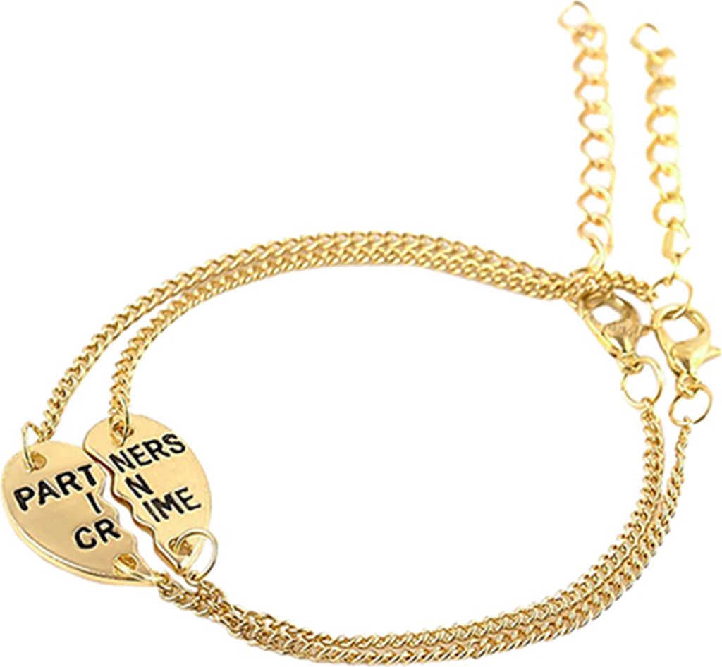 Stück Damen-Armband, süßer Schmuck, Geschenk, Legierung, Partner, Liebe, Herz-Armreif für Party-Golden