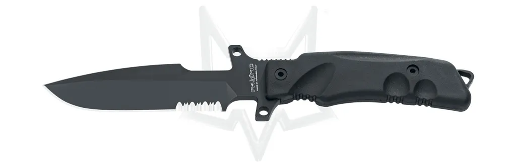 Couteau FOX FKMD Predator I Lame Fixe Clip Point Hydroglider Noir