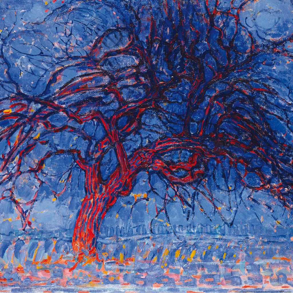 Piet Mondrian Kunstdruck Bild - Der Rote Baum, 1908-10 (70 x 70 cm)
