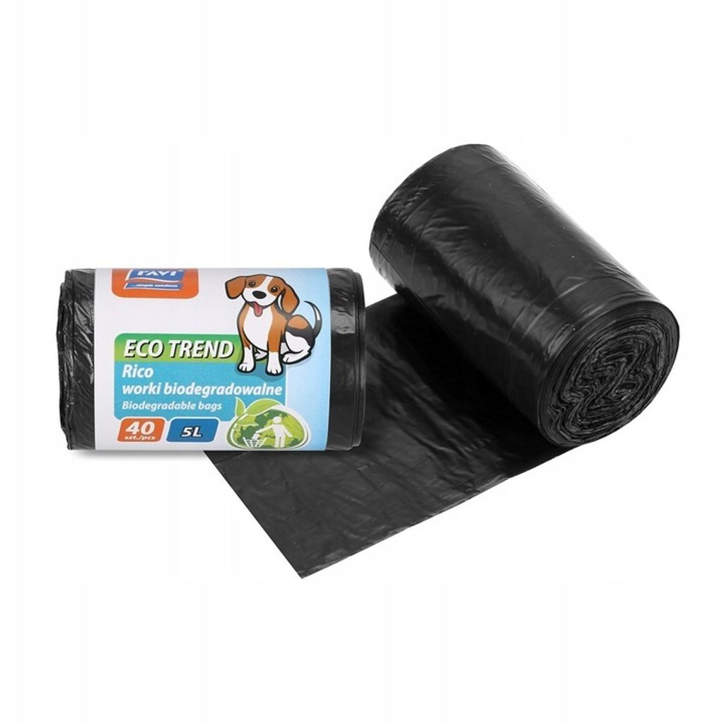 Biologisch Abbaubare Hundebeutel Rico Eco Trend 5 L 40 Stück