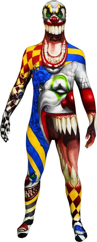 Der Clown - Horror Ganzkörperkostüm für Halloween Größe: M