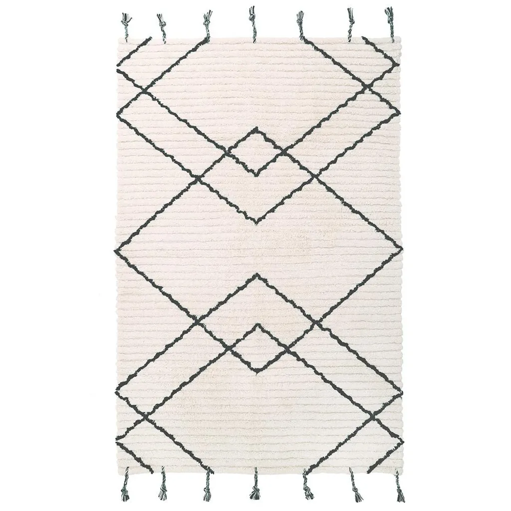 Tapis Nattiot Viktor Noir 100x150 cm - Tapis Rectangulaire Haut de Gamme