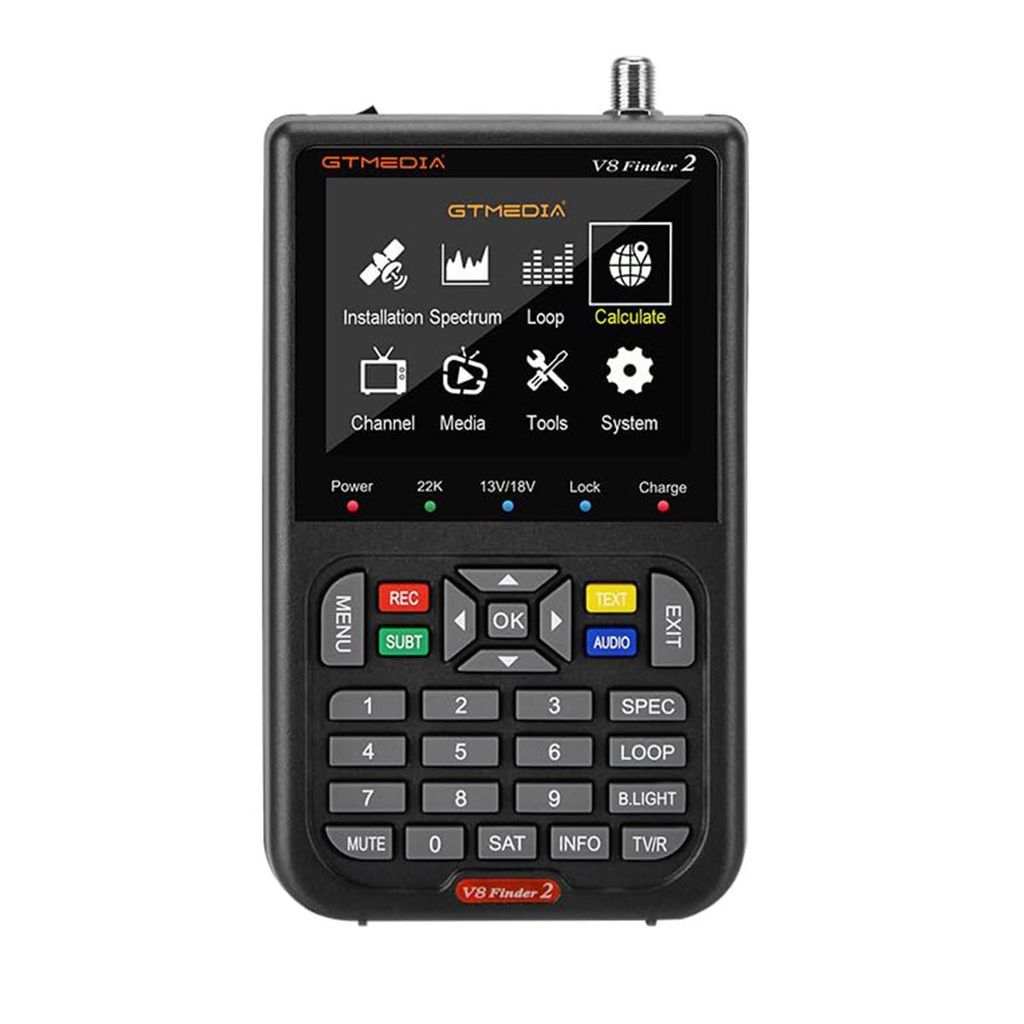 W8 DVB-S/S2/S2X Sat-Finder, 3,5" TFT LCD Display, USB Anschluss, 4000mAh Akku, tragbar, Signal- & Qualitätsanzeige, Sat-Messgerät, Outdoor & Indoor
