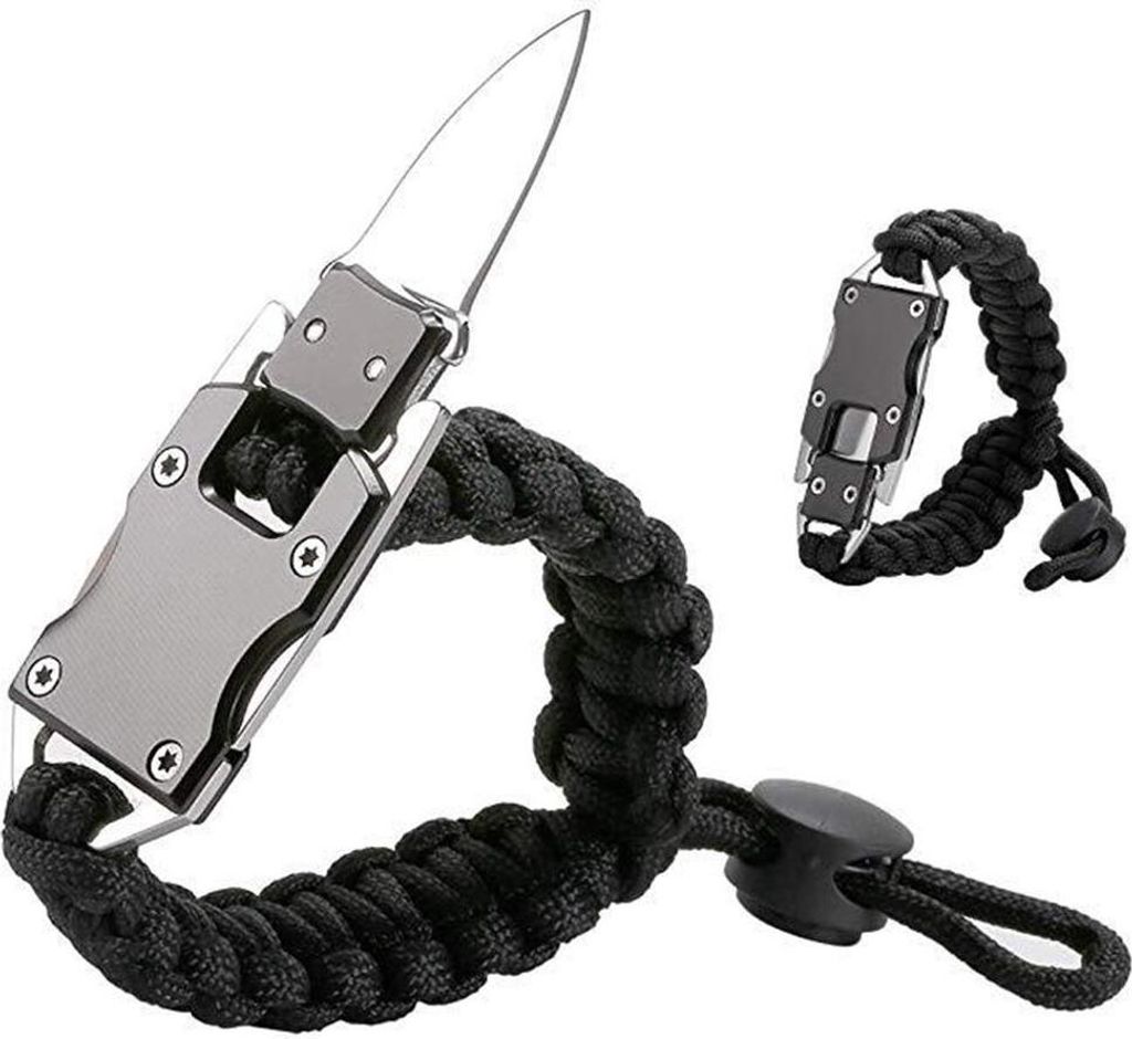 Paracord-Armband für Outdoor-Werkzeuge, Survival-Ausrüstung, Mehrzweck-Überlebensarmband für Outdoor, Camping, Wandern, Angeln