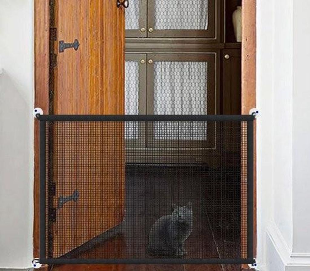 Tragbares Hundegitter – Sicherheit für Haustiere im Innenbereich – Schwarz – 180/110 x 78 cm