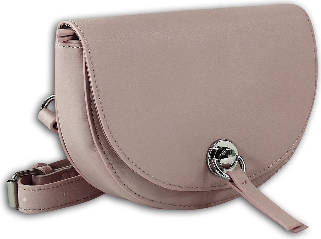 New Bags rosane Bauchtasche halbrund Feeanhänger Handtasche two-in-one OTD5027A