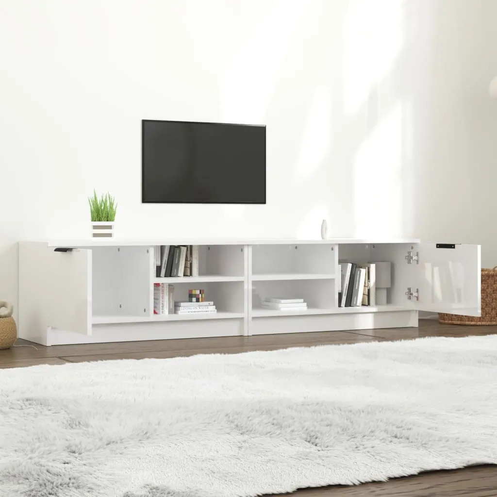 Supporto TV vidaXL 2 Pezzi 80x35x36,5 cm Bianco Lucido - Offerta - 3
