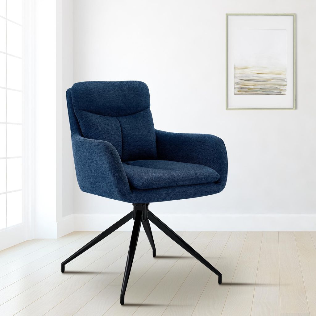 Esszimmerstuhl HLO-CP128 Stoff blau