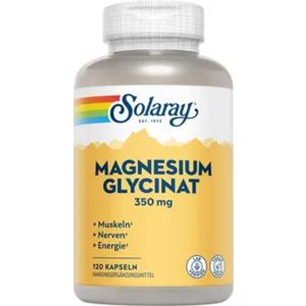 Magnesiumglycinaat 350 van Solaray, capsules, 120 stuks Productafbeelding 
