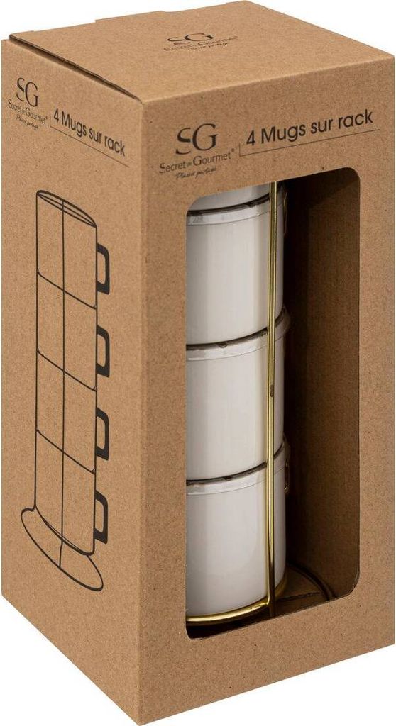 Tazze in Vetroceramica su supporto ARYA, 170 ml, 4 pz Immagine del prodotto 