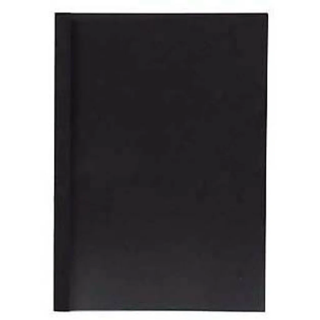 LMG Copertine Termiche A4 4mm Premium Pelle Nera - Portfolio & Pitch