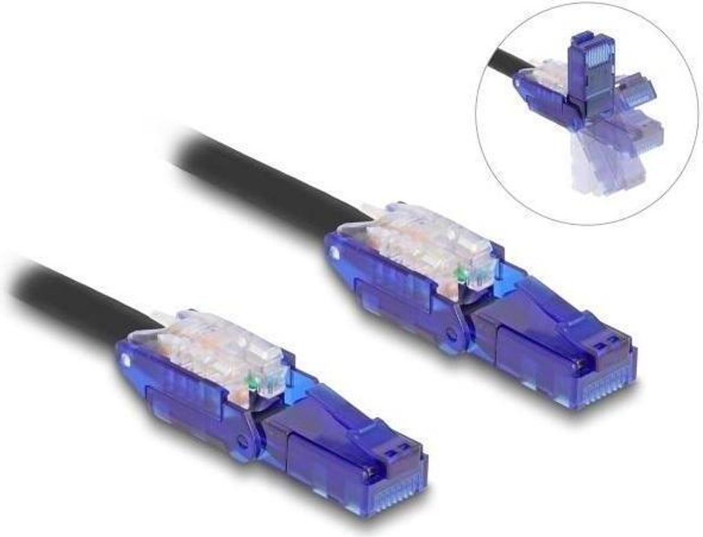 DELOCK Netzwerkkabel Cat.6 UTP 180 Winkelbar Steckern 7,5M