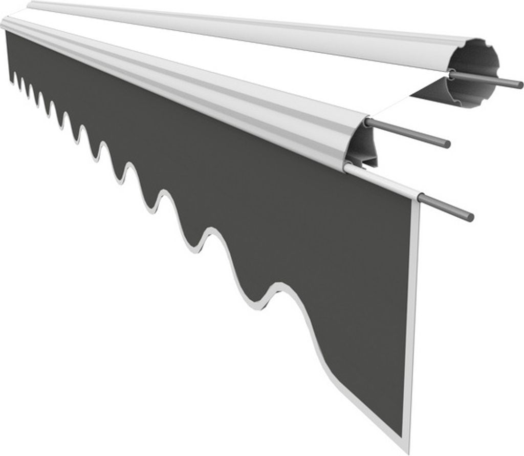 Leudus Markisen Volant für 5m Markisen Markisenbespannung Sonnenschutz Ersatzstoffe Sonnenmarkise fertig genäht (4,85x0.21m, SPD082)