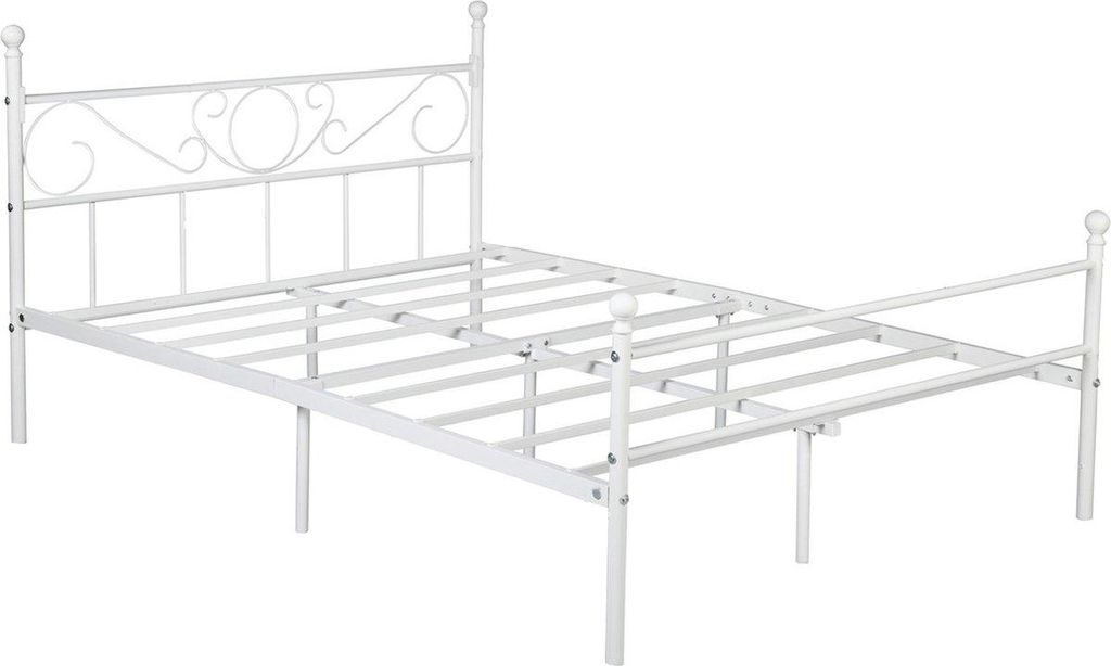 Happyment Metall-Bettgestell – 140x200cm – Inkl. Lattenrost Produktbild 