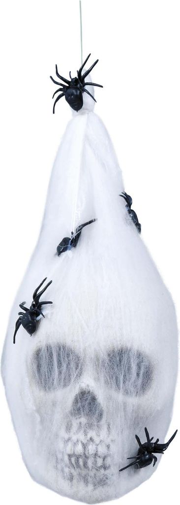 Tête de squelette Toile d'araignée Décoration Effrayant Image du produit 
