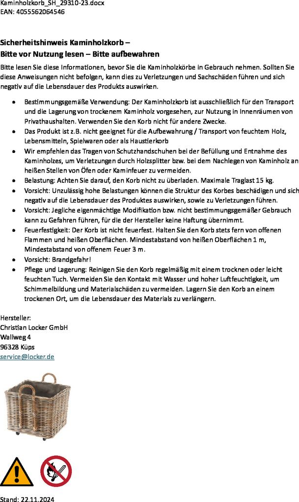 Kobolo Kaminholzwagen mit Rollen Holzkorb für Kaminholz Produktbild 8